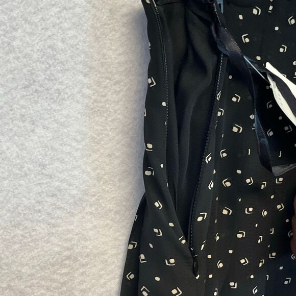 NWT LAUREN RALPH LAUREN Skirt Size 8 Black Pearl Print Pleated Mini Side Zipper - Picture 11 of 12